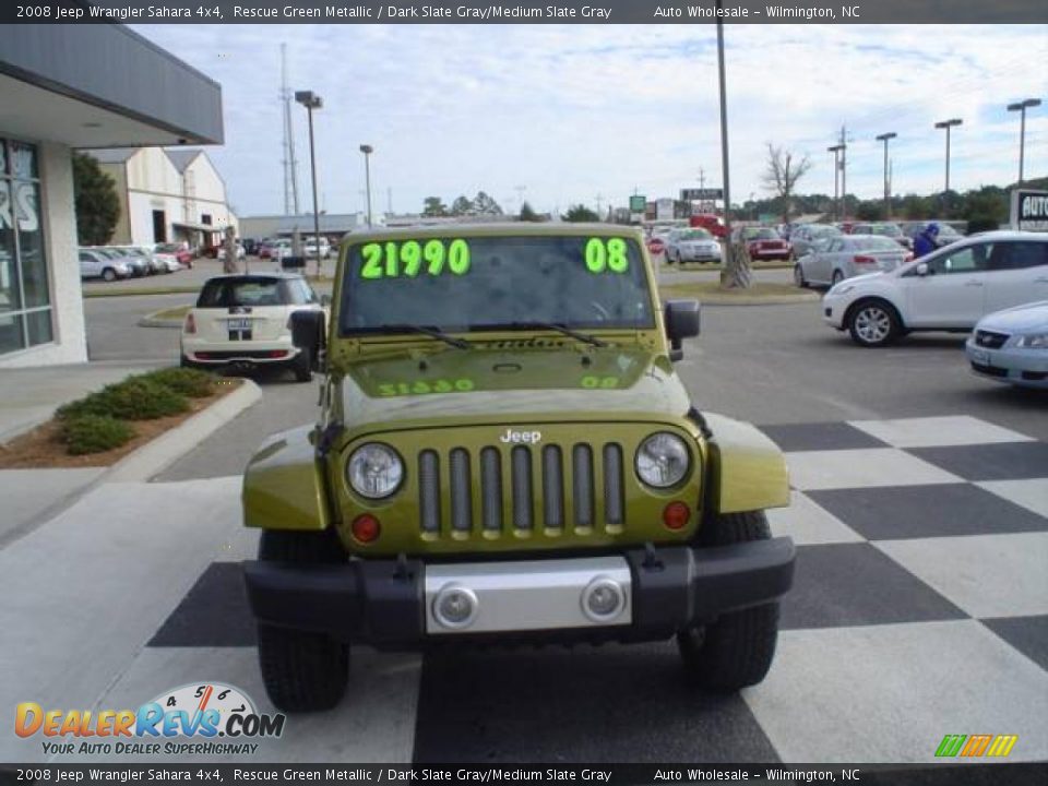 2008 Jeep Wrangler Sahara 4x4 Rescue Green Metallic / Dark Slate Gray/Medium Slate Gray Photo #2