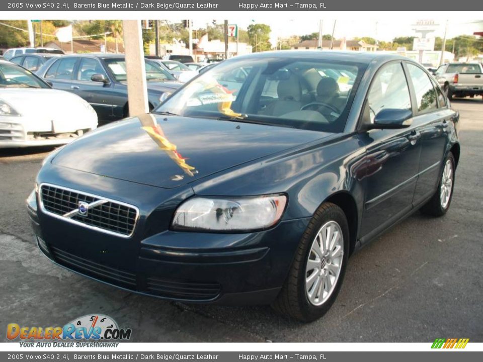 2005 Volvo S40 2.4i Barents Blue Metallic / Dark Beige/Quartz Leather Photo #1