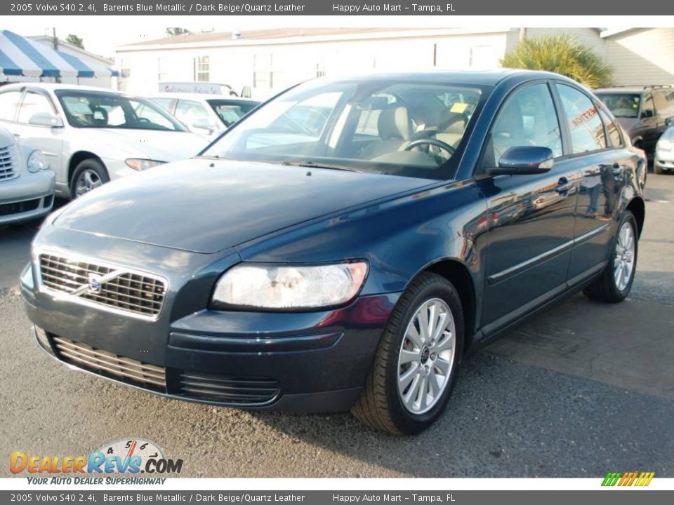 2005 Volvo S40 2.4i Barents Blue Metallic / Dark Beige/Quartz Leather Photo #2