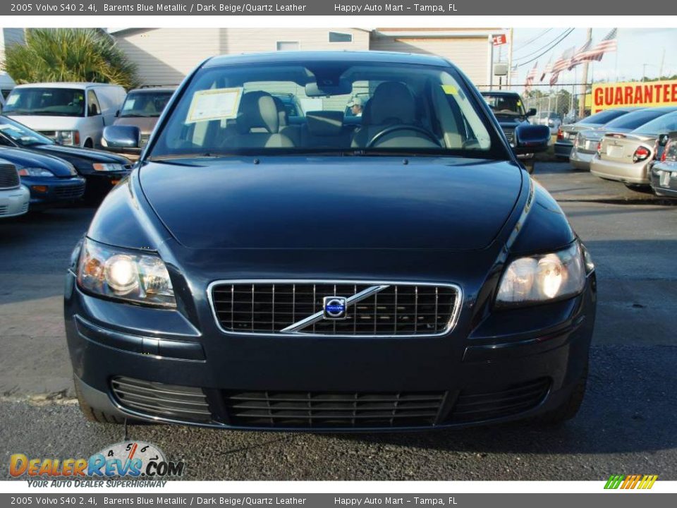2005 Volvo S40 2.4i Barents Blue Metallic / Dark Beige/Quartz Leather Photo #3