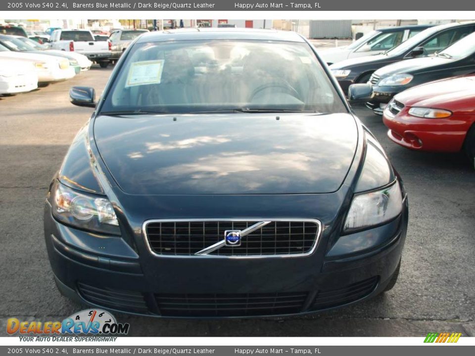 2005 Volvo S40 2.4i Barents Blue Metallic / Dark Beige/Quartz Leather Photo #7