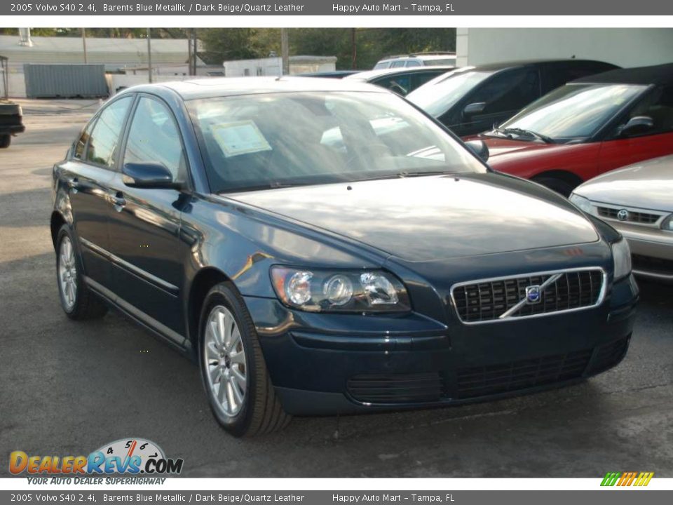 2005 Volvo S40 2.4i Barents Blue Metallic / Dark Beige/Quartz Leather Photo #8