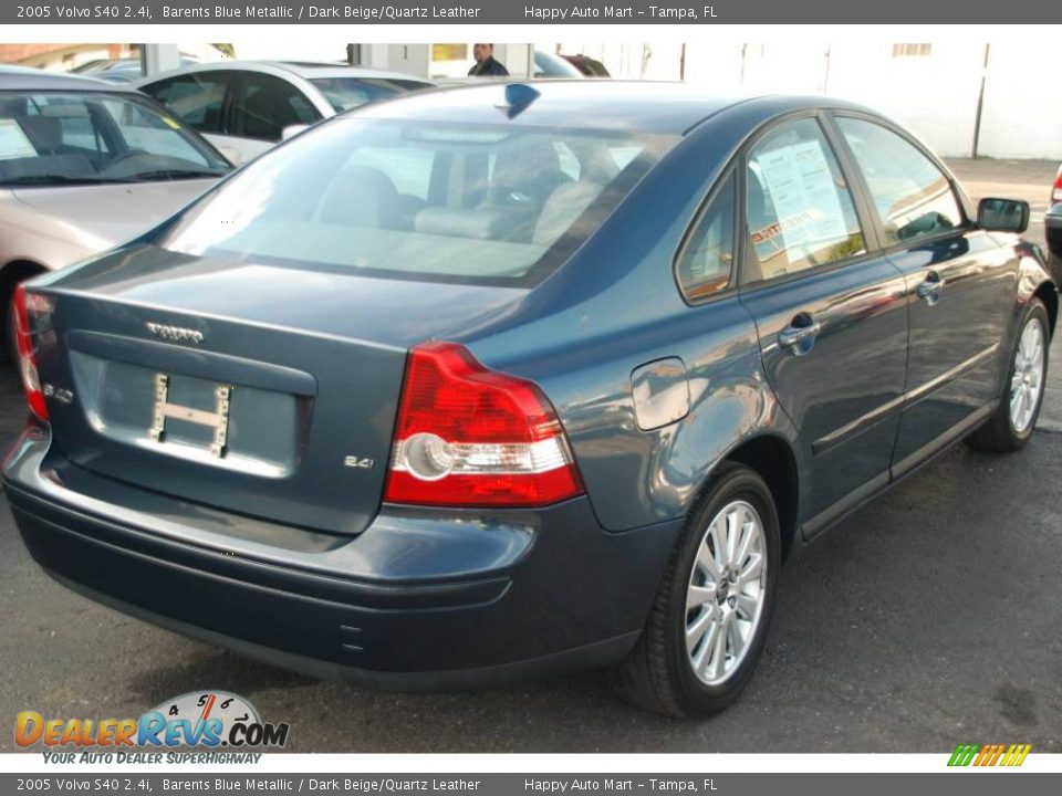 2005 Volvo S40 2.4i Barents Blue Metallic / Dark Beige/Quartz Leather Photo #9