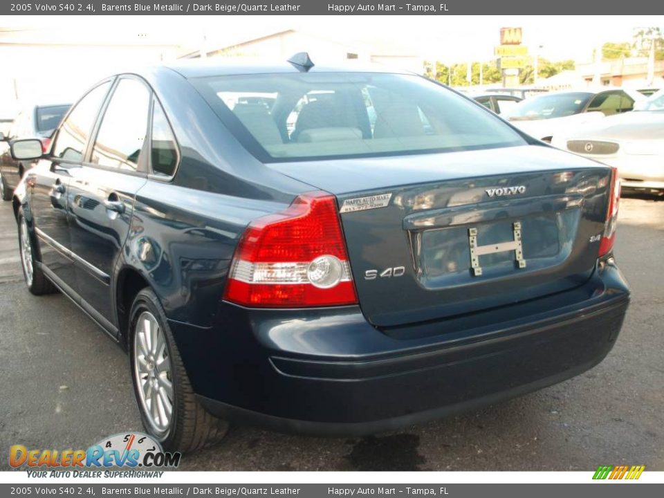 2005 Volvo S40 2.4i Barents Blue Metallic / Dark Beige/Quartz Leather Photo #10