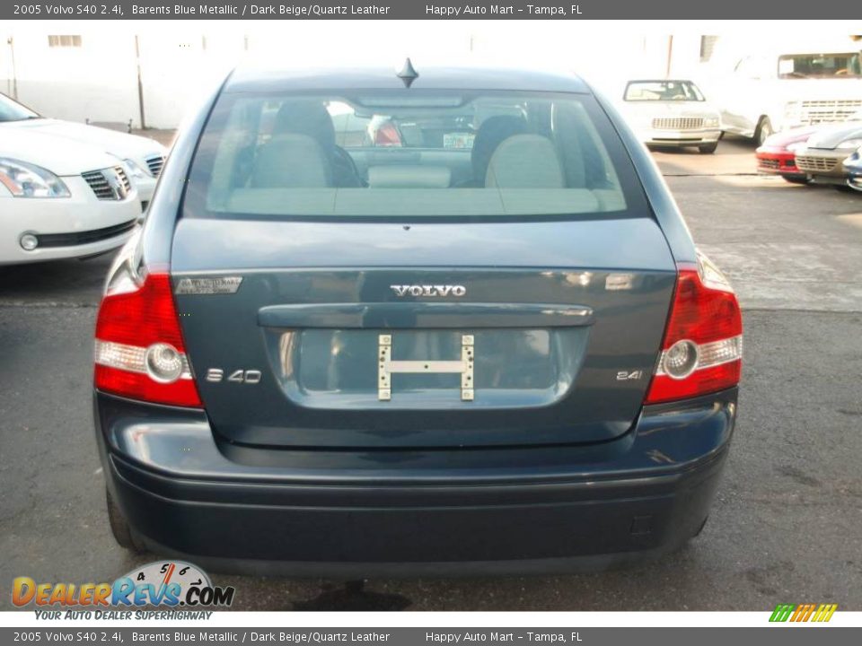 2005 Volvo S40 2.4i Barents Blue Metallic / Dark Beige/Quartz Leather Photo #11
