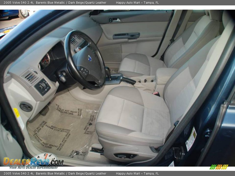 2005 Volvo S40 2.4i Barents Blue Metallic / Dark Beige/Quartz Leather Photo #13