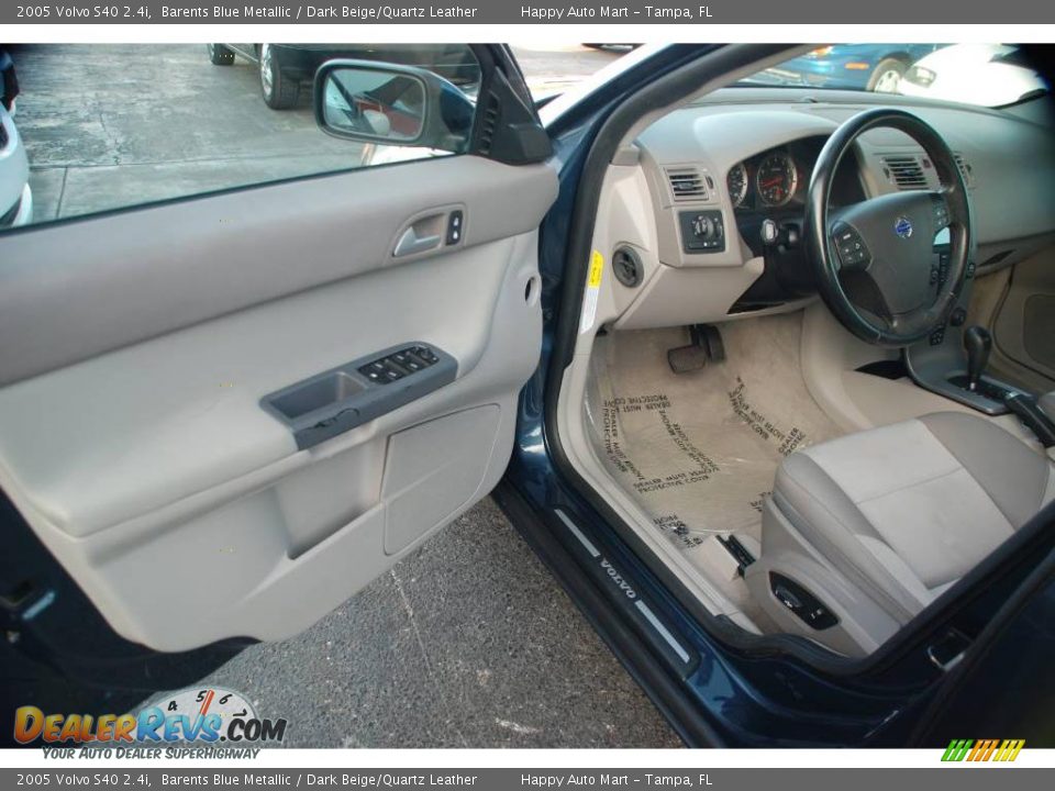 2005 Volvo S40 2.4i Barents Blue Metallic / Dark Beige/Quartz Leather Photo #14
