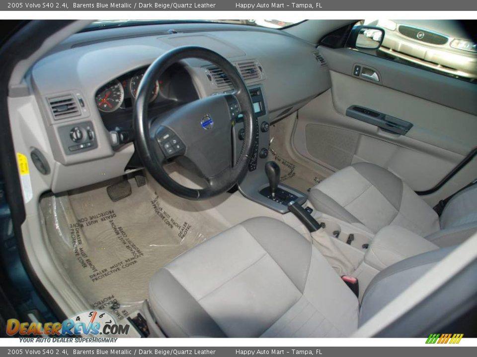 2005 Volvo S40 2.4i Barents Blue Metallic / Dark Beige/Quartz Leather Photo #17