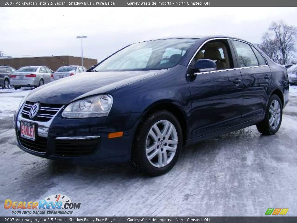 2007 Volkswagen Jetta 2.5 Sedan Shadow Blue / Pure Beige Photo #1