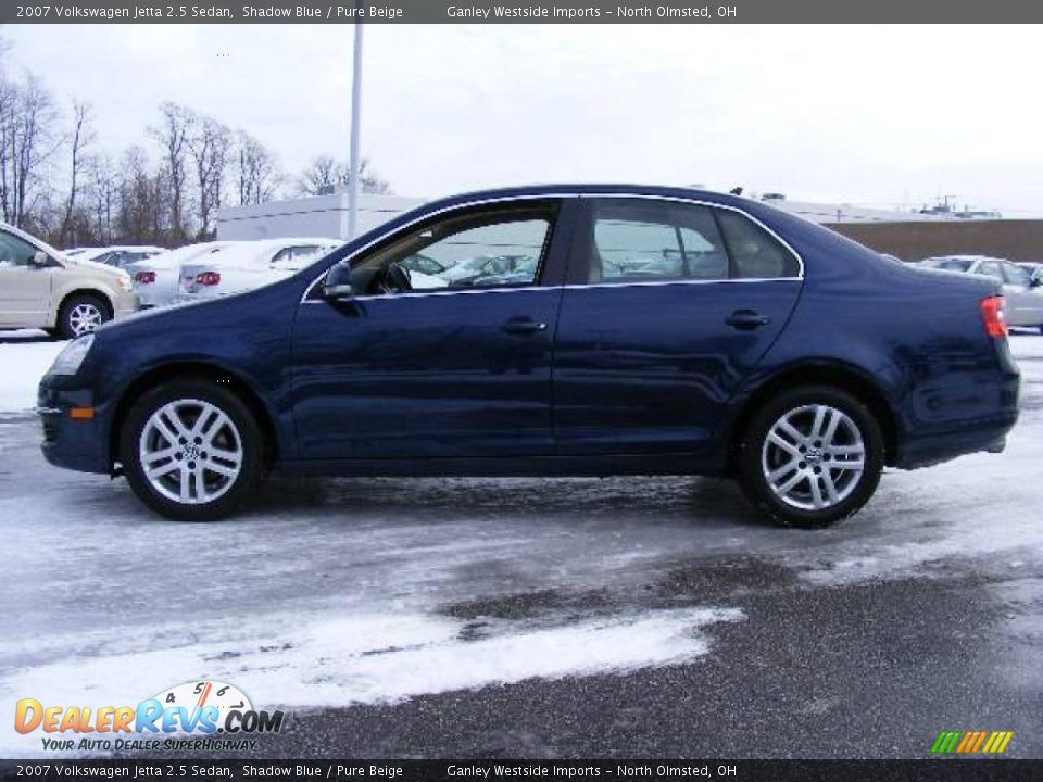 2007 Volkswagen Jetta 2.5 Sedan Shadow Blue / Pure Beige Photo #2