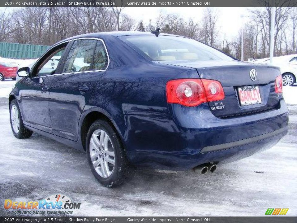 2007 Volkswagen Jetta 2.5 Sedan Shadow Blue / Pure Beige Photo #3