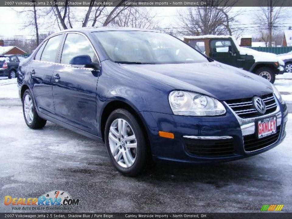 2007 Volkswagen Jetta 2.5 Sedan Shadow Blue / Pure Beige Photo #7