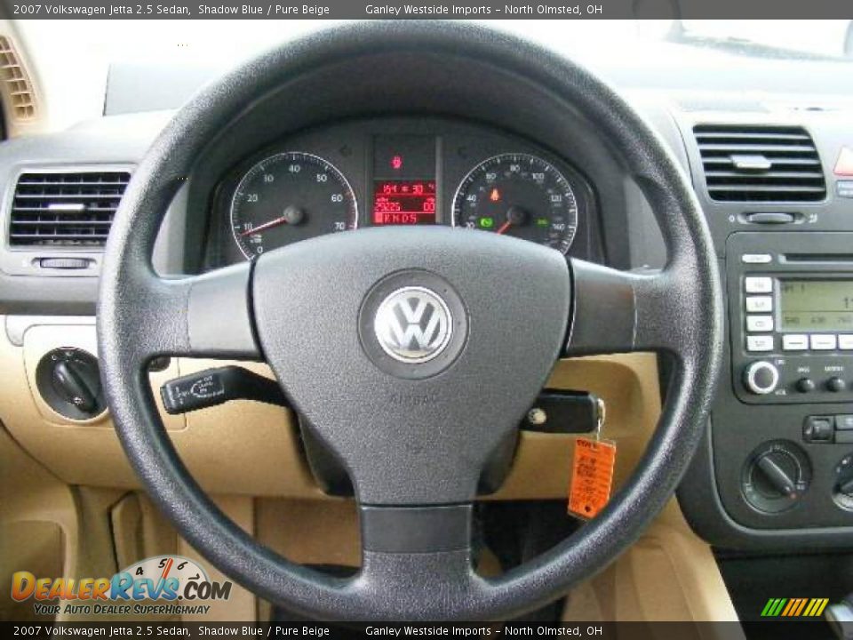 2007 Volkswagen Jetta 2.5 Sedan Shadow Blue / Pure Beige Photo #15