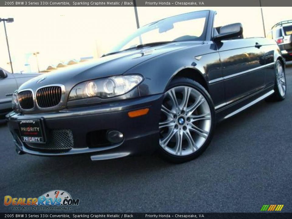 2005 BMW 3 Series 330i Convertible Sparkling Graphite Metallic / Black Photo #1