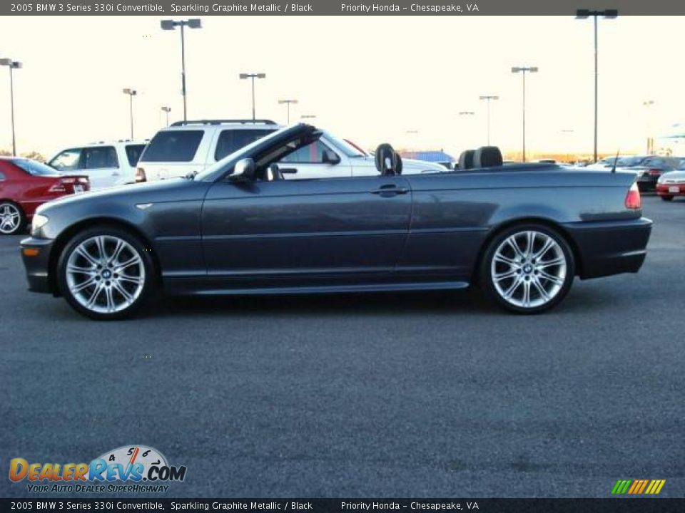 2005 BMW 3 Series 330i Convertible Sparkling Graphite Metallic / Black Photo #3