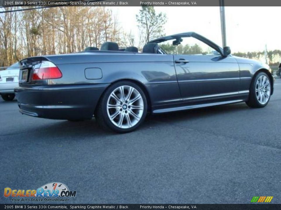 2005 BMW 3 Series 330i Convertible Sparkling Graphite Metallic / Black Photo #4