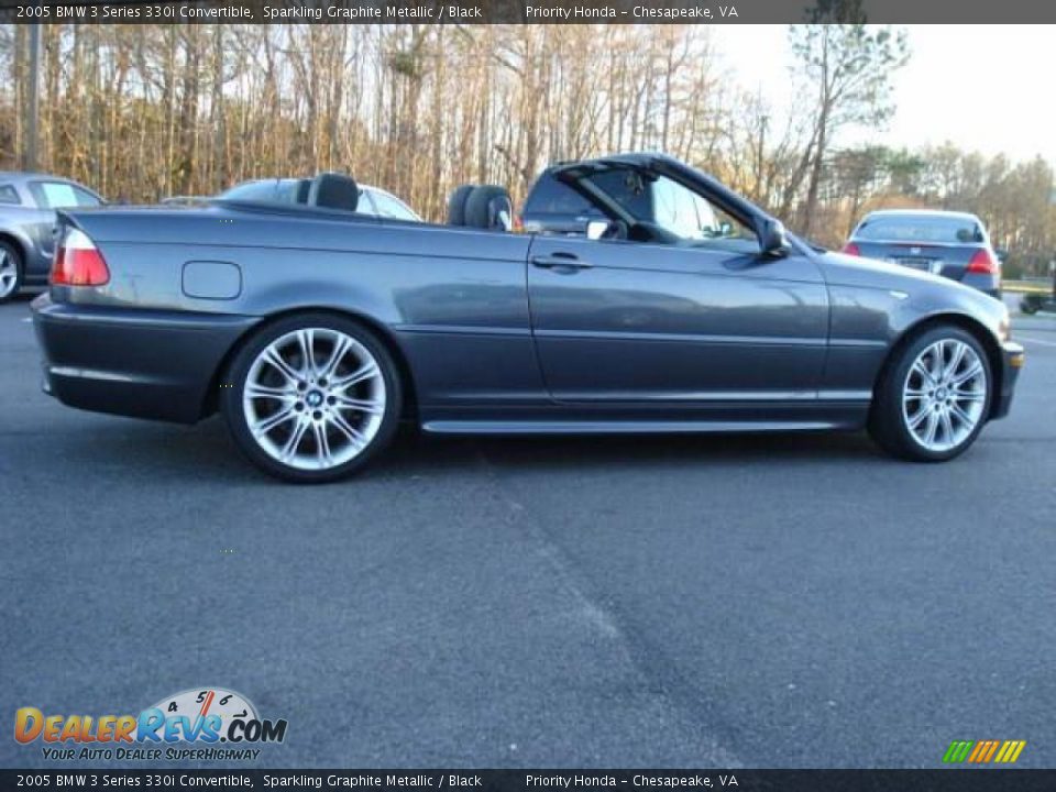 2005 BMW 3 Series 330i Convertible Sparkling Graphite Metallic / Black Photo #5