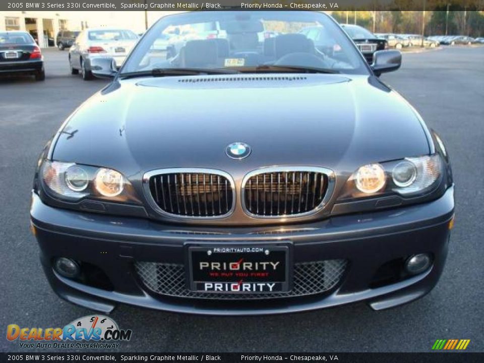 2005 BMW 3 Series 330i Convertible Sparkling Graphite Metallic / Black Photo #7