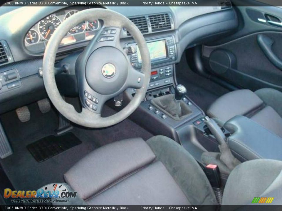 2005 BMW 3 Series 330i Convertible Sparkling Graphite Metallic / Black Photo #12