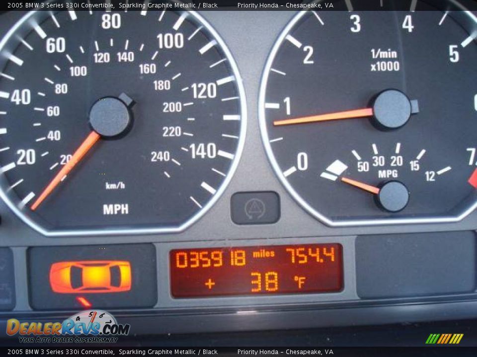 2005 BMW 3 Series 330i Convertible Sparkling Graphite Metallic / Black Photo #18