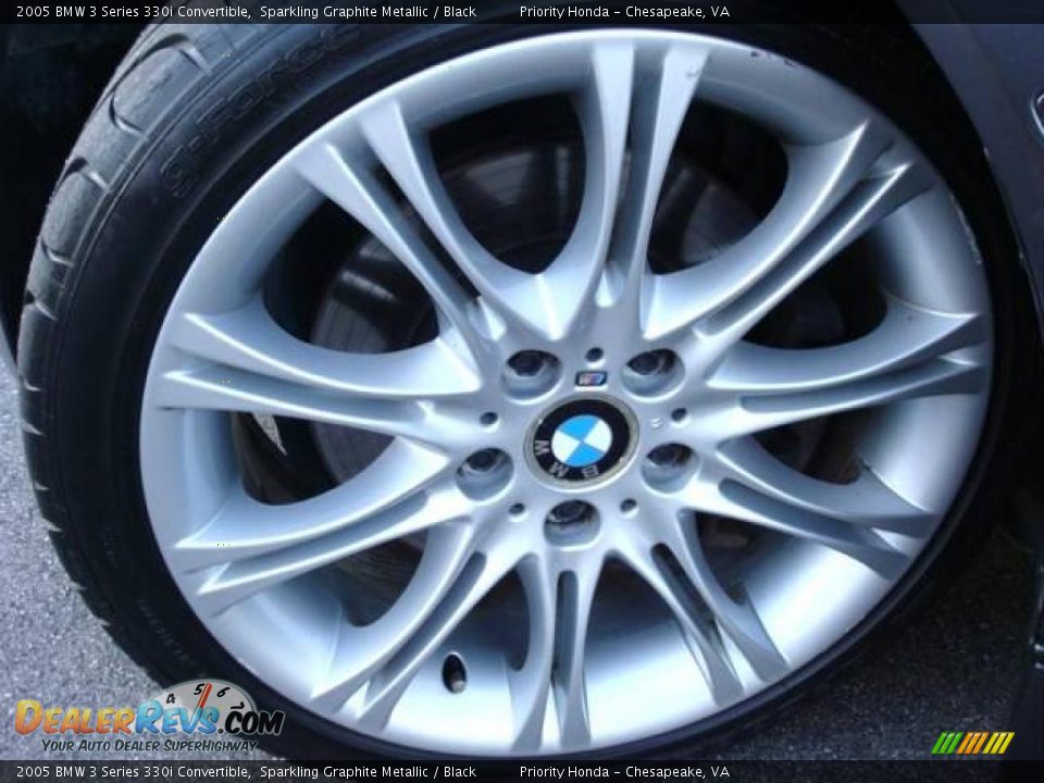 2005 BMW 3 Series 330i Convertible Sparkling Graphite Metallic / Black Photo #21