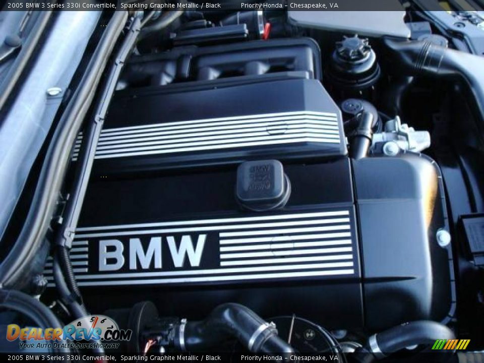 2005 BMW 3 Series 330i Convertible Sparkling Graphite Metallic / Black Photo #23