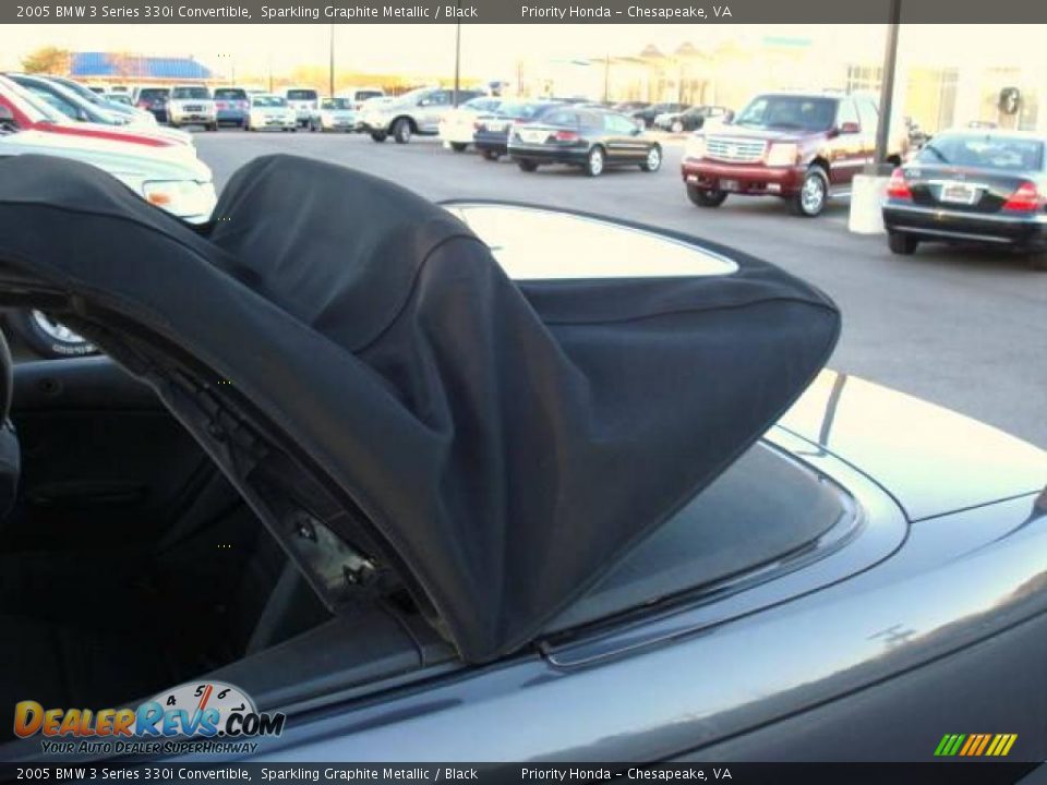 2005 BMW 3 Series 330i Convertible Sparkling Graphite Metallic / Black Photo #27