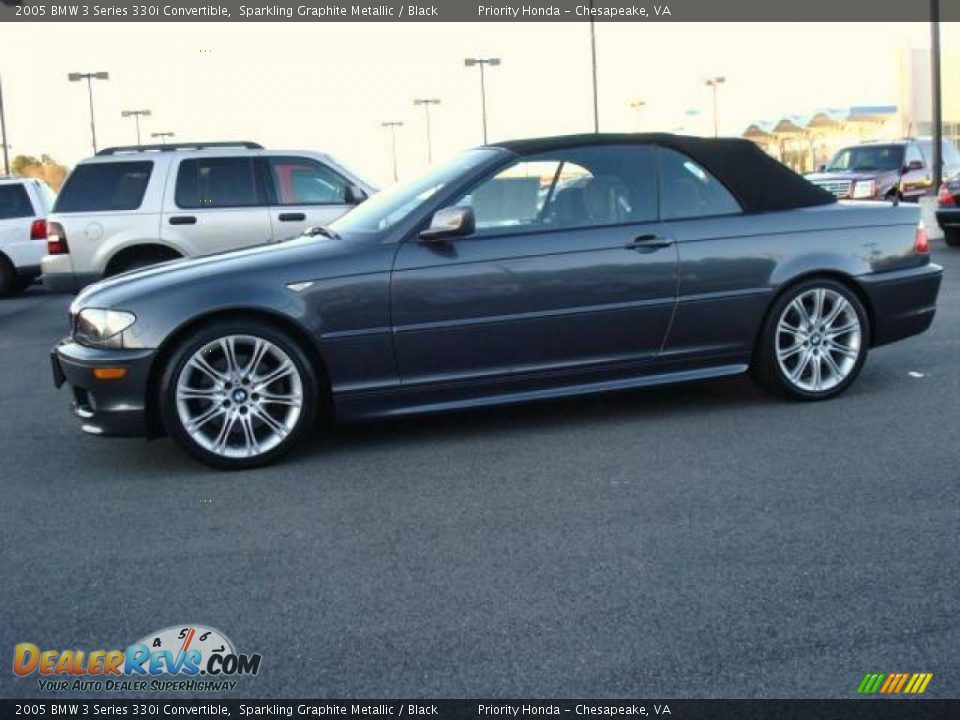 2005 BMW 3 Series 330i Convertible Sparkling Graphite Metallic / Black Photo #29