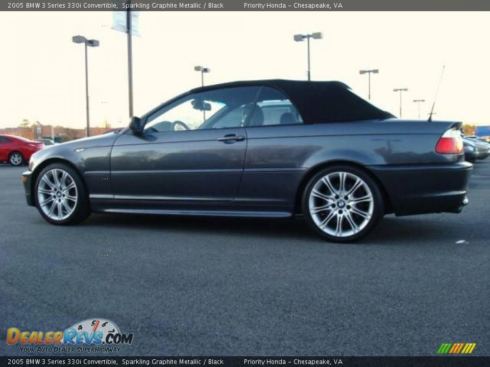 2005 BMW 3 Series 330i Convertible Sparkling Graphite Metallic / Black Photo #30
