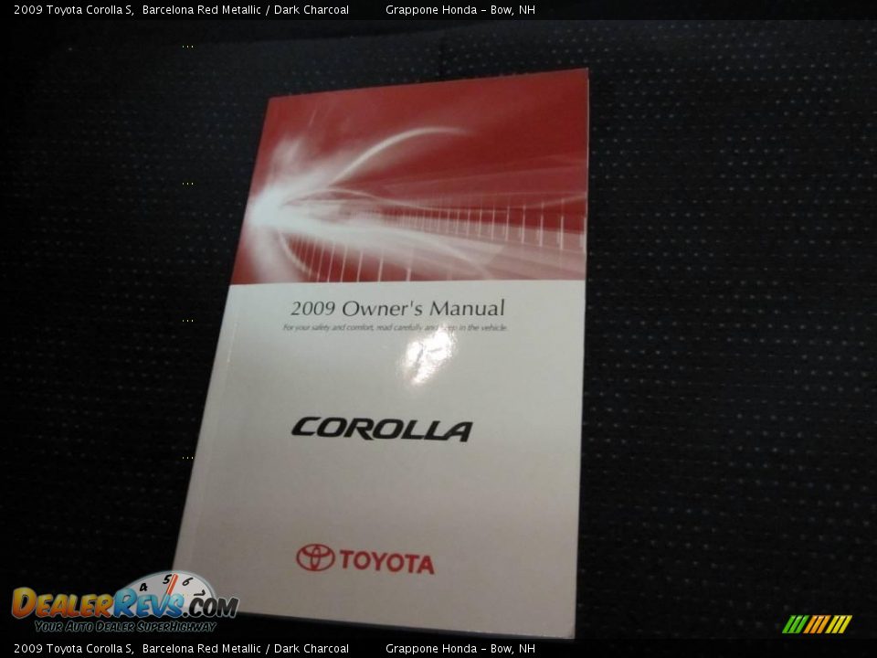 2009 Toyota Corolla S Barcelona Red Metallic / Dark Charcoal Photo #9