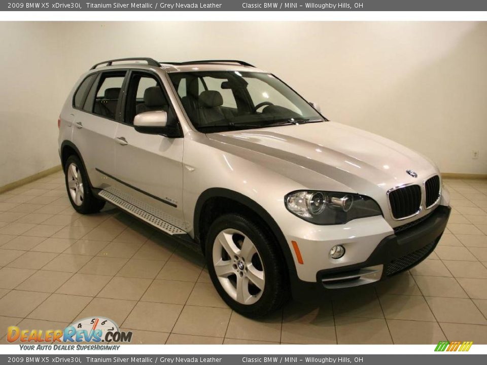 2009 BMW X5 xDrive30i Titanium Silver Metallic / Grey Nevada Leather Photo #1