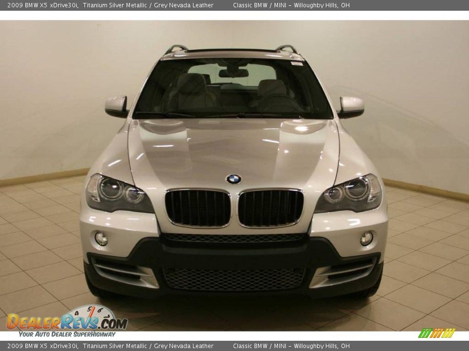 2009 BMW X5 xDrive30i Titanium Silver Metallic / Grey Nevada Leather Photo #2
