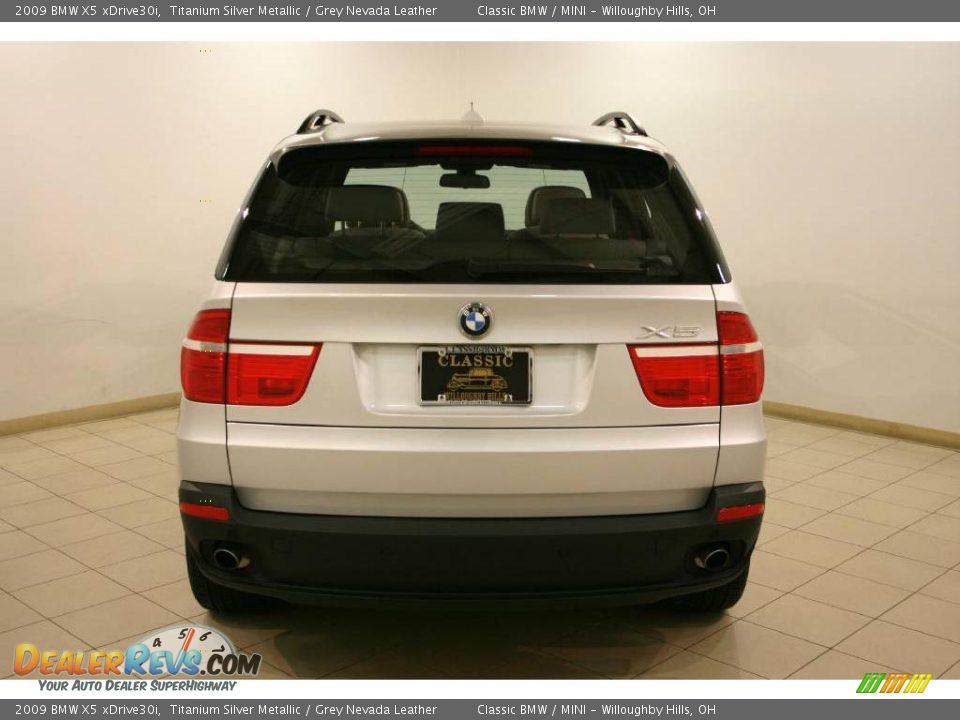 2009 BMW X5 xDrive30i Titanium Silver Metallic / Grey Nevada Leather Photo #6