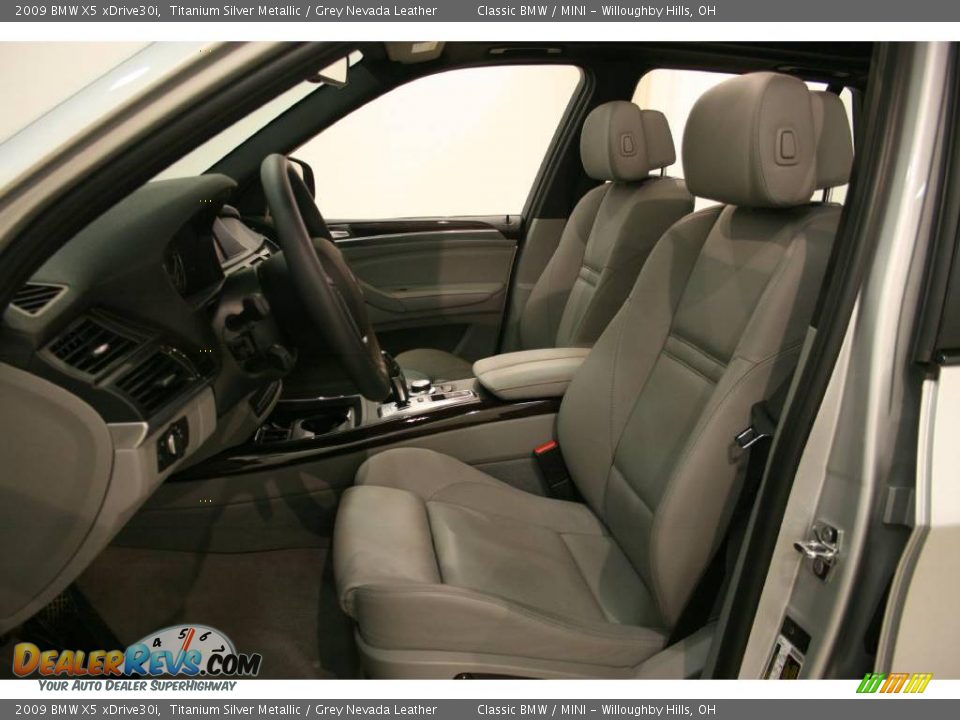 2009 BMW X5 xDrive30i Titanium Silver Metallic / Grey Nevada Leather Photo #10