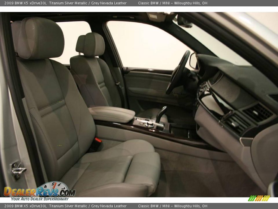 2009 BMW X5 xDrive30i Titanium Silver Metallic / Grey Nevada Leather Photo #15
