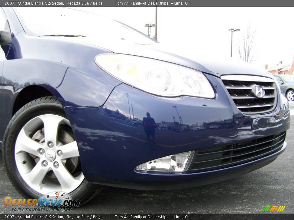 2007 Hyundai Elantra GLS Sedan Regatta Blue / Beige Photo #2