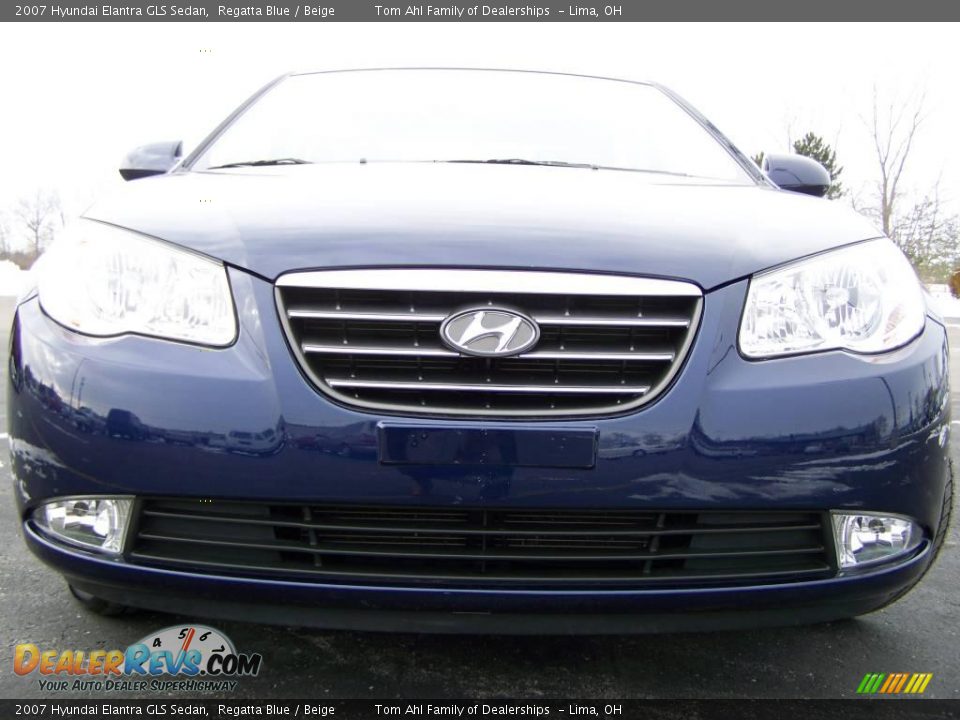 2007 Hyundai Elantra GLS Sedan Regatta Blue / Beige Photo #3