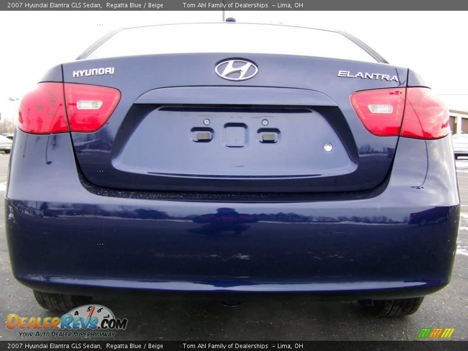 2007 Hyundai Elantra GLS Sedan Regatta Blue / Beige Photo #6