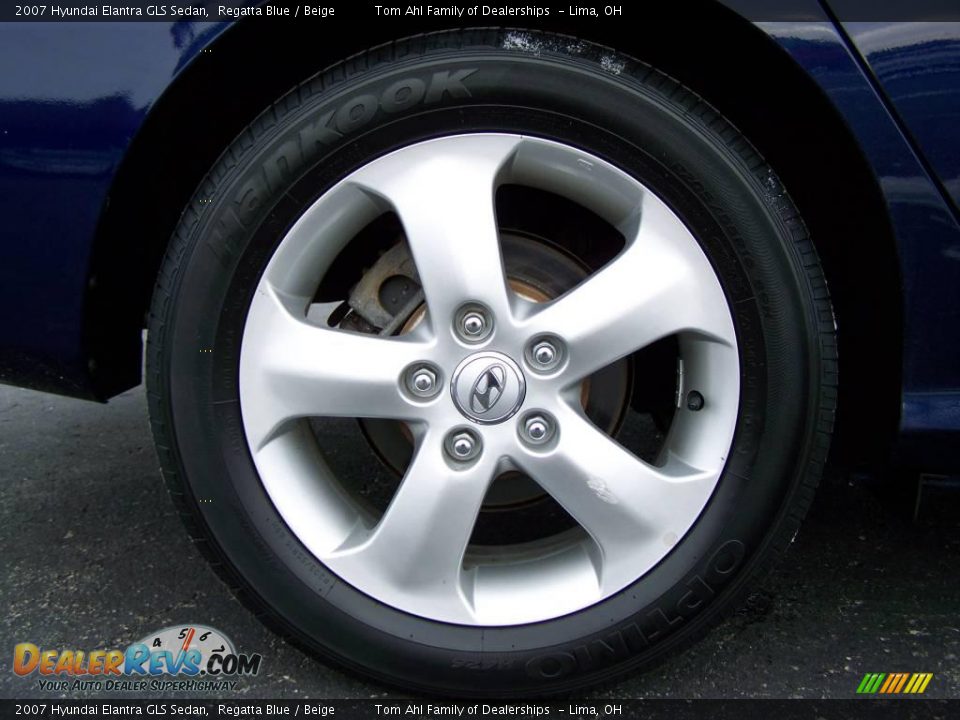2007 Hyundai Elantra GLS Sedan Regatta Blue / Beige Photo #8