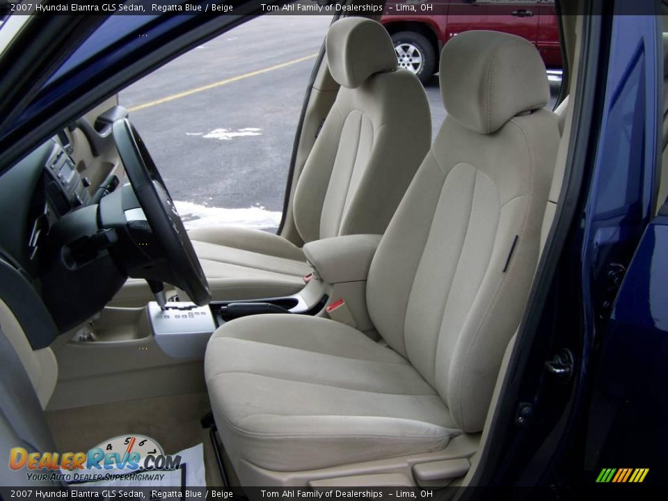 2007 Hyundai Elantra GLS Sedan Regatta Blue / Beige Photo #9