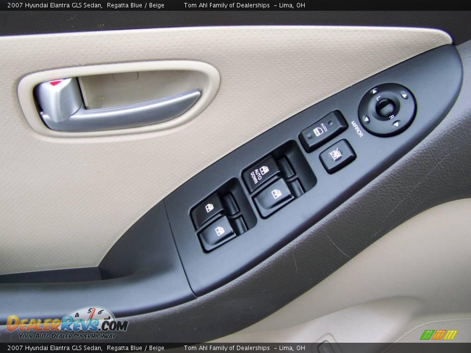 2007 Hyundai Elantra GLS Sedan Regatta Blue / Beige Photo #10