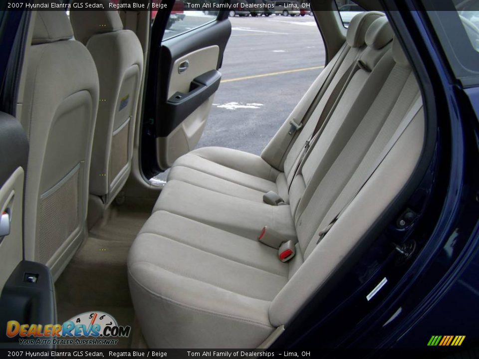 2007 Hyundai Elantra GLS Sedan Regatta Blue / Beige Photo #11