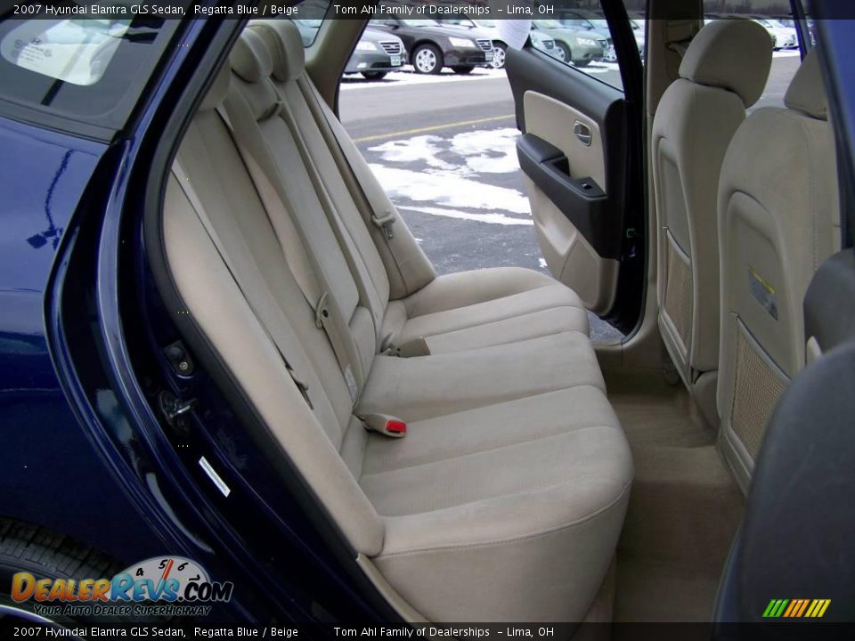 2007 Hyundai Elantra GLS Sedan Regatta Blue / Beige Photo #12