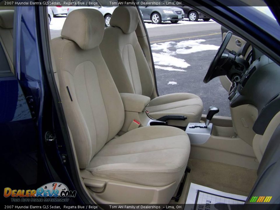 2007 Hyundai Elantra GLS Sedan Regatta Blue / Beige Photo #13