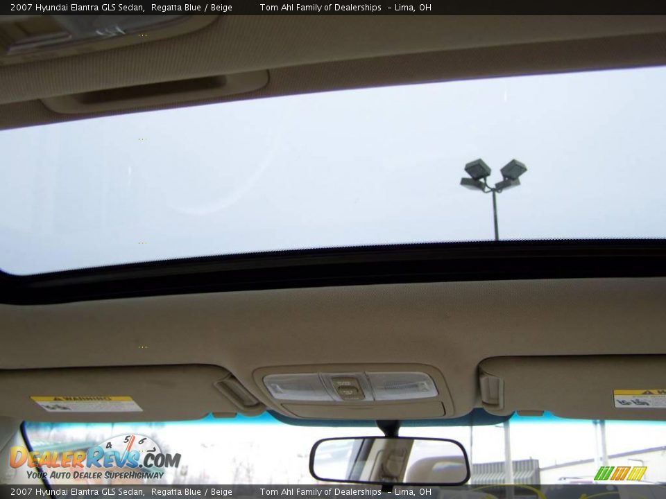 2007 Hyundai Elantra GLS Sedan Regatta Blue / Beige Photo #15