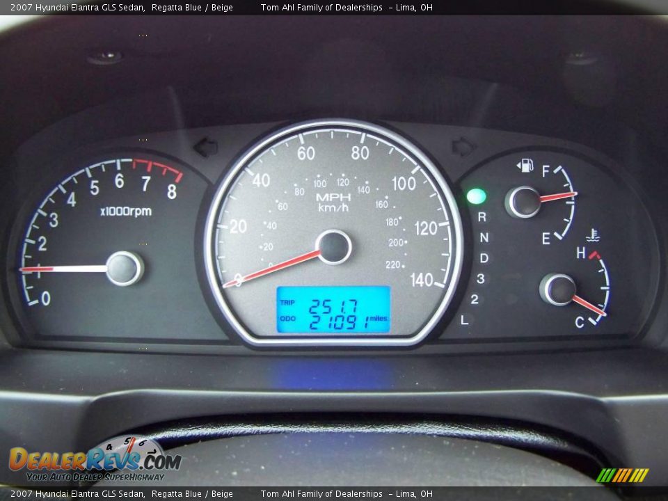 2007 Hyundai Elantra GLS Sedan Regatta Blue / Beige Photo #17