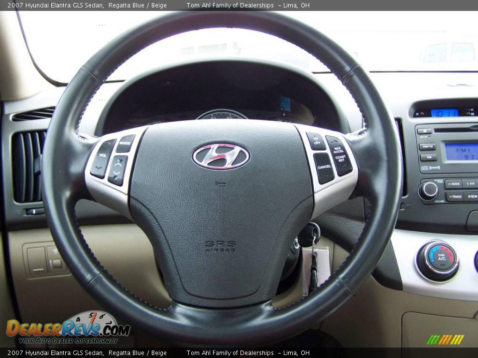 2007 Hyundai Elantra GLS Sedan Regatta Blue / Beige Photo #18