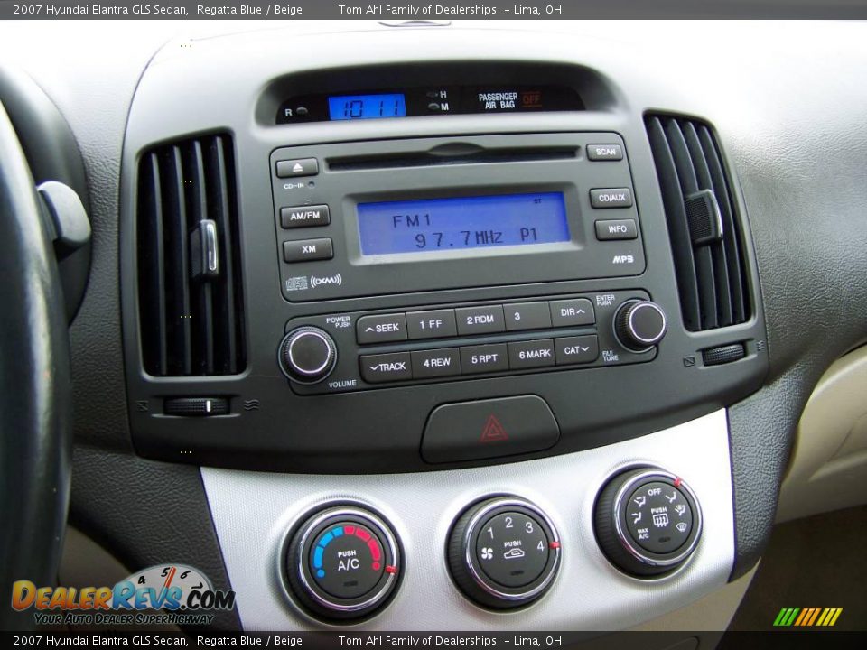 2007 Hyundai Elantra GLS Sedan Regatta Blue / Beige Photo #20