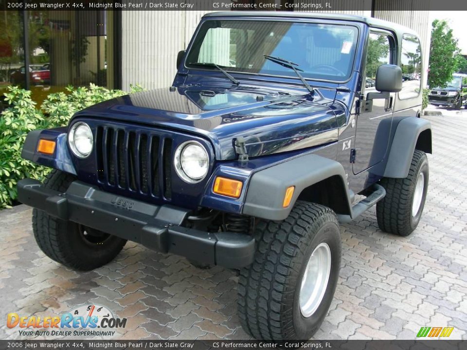 2006 Jeep Wrangler X 4x4 Midnight Blue Pearl / Dark Slate Gray Photo #1