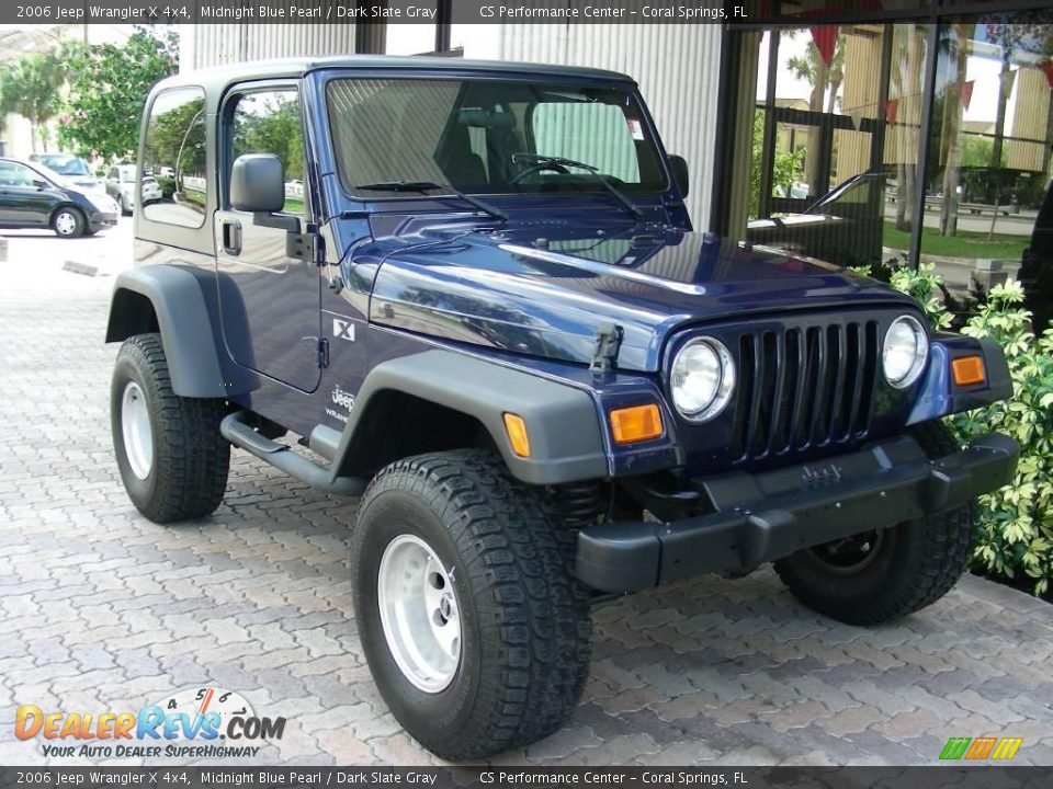 2006 Jeep Wrangler X 4x4 Midnight Blue Pearl / Dark Slate Gray Photo #2